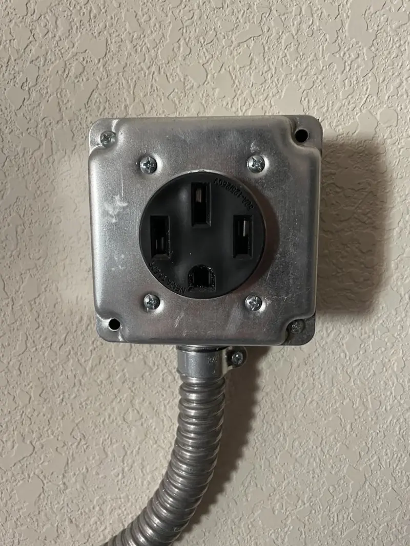 NEMA 14-50 outlet installed for Smart Home Electrical in Lewiston